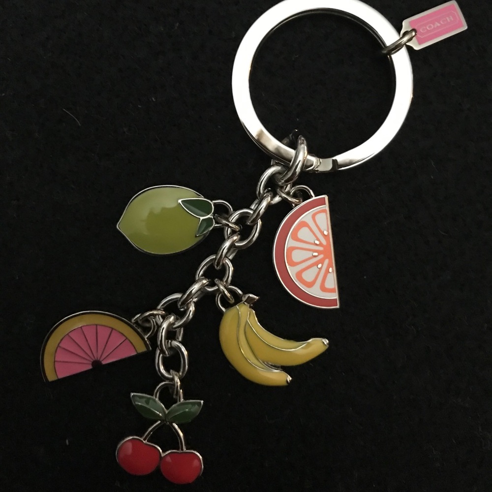 Cute COACH NWOT Fruit Charm Key Ring!